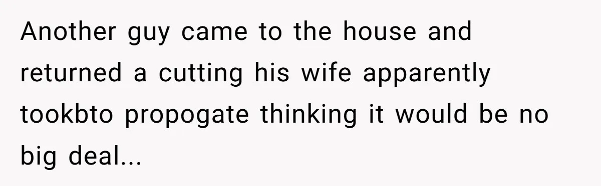 He Built a Pun Filled Garden "Wall of Shame" and Now the Whole Neighborhood Is Mad Another guy came to the house and returned a cutting his wife apparently tookbto propogate thinking it would be no big deal...
