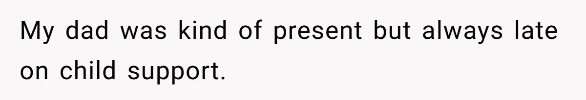 Dad Denied Her For 17 Years, Then Tried To Control What She Does—She Hit Him With ‘No Child Support, No Opinion’ My dad was kind of present but always late on child support.