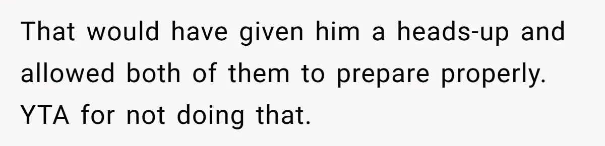 Woman Lets Her Cousin Get Engaged To Her 'Summer Camp Fling', Now She’s Being Blamed For Not Telling Her That would have given him a heads-up and allowed both of them to prepare properly. YTA for not doing that.