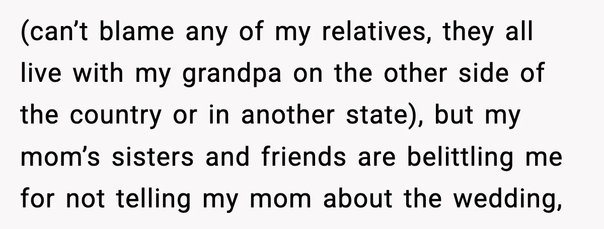 When Parents Cheer Only for Their ‘Golden’ Son, Daughter Says ‘Bye’ at Her Wedding (can’t blame any of my relatives, they all live with my grandpa on the other side of the country or in another state), but my mom’s sisters and friends are...