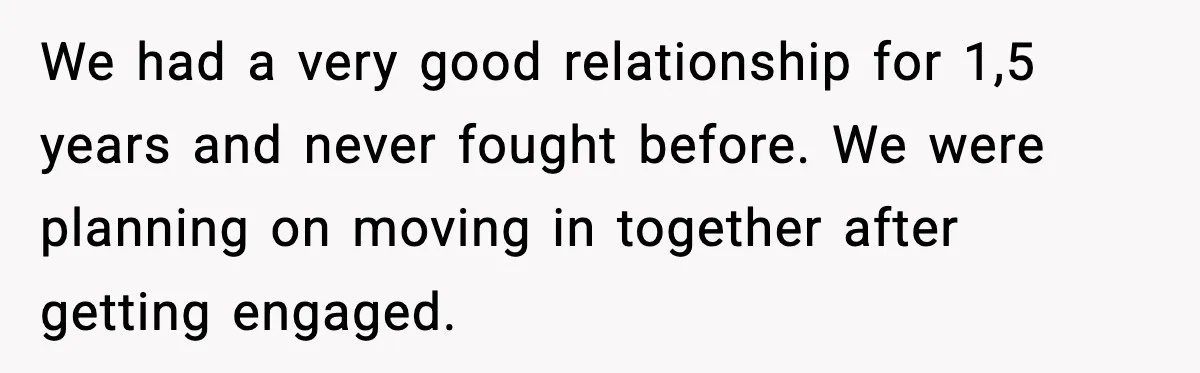 Girlfriend Fires Back After Boyfriend Demands Headscarf Once They Get Engaged We had a very good relationship for 1,5 years and never fought before. We were planning on moving in together after getting engaged.