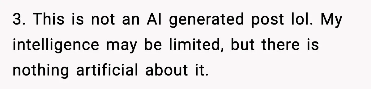 Hungry Wedding Guest Orders Pizza When In Laws Eat All The Food 3. This is not an AI generated post lol. My intelligence may be limited, but there is nothing artificial about it.