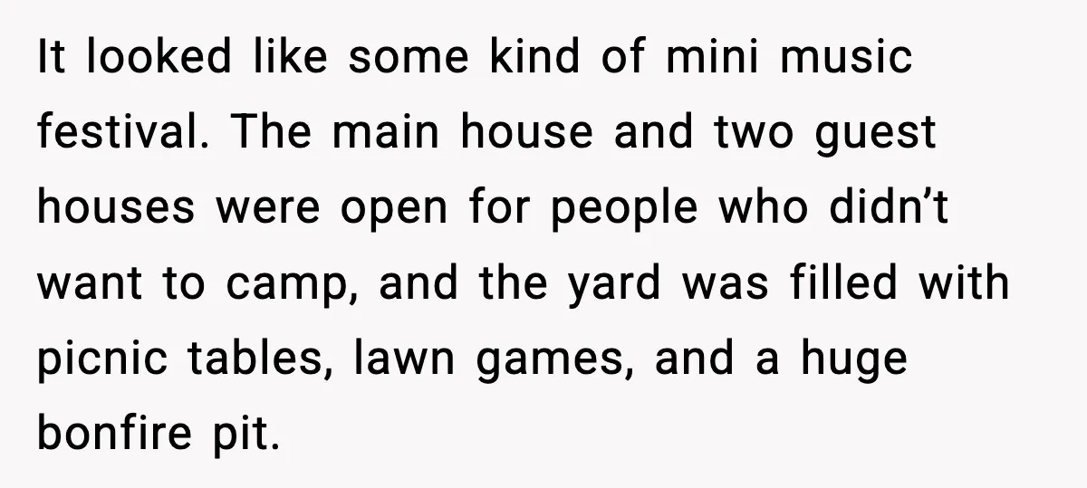 Hungry Wedding Guest Orders Pizza When In Laws Eat All The Food It looked like some kind of mini music festival. The main house and two guest houses were open for people who didn’t want to camp, and the yard was filled...