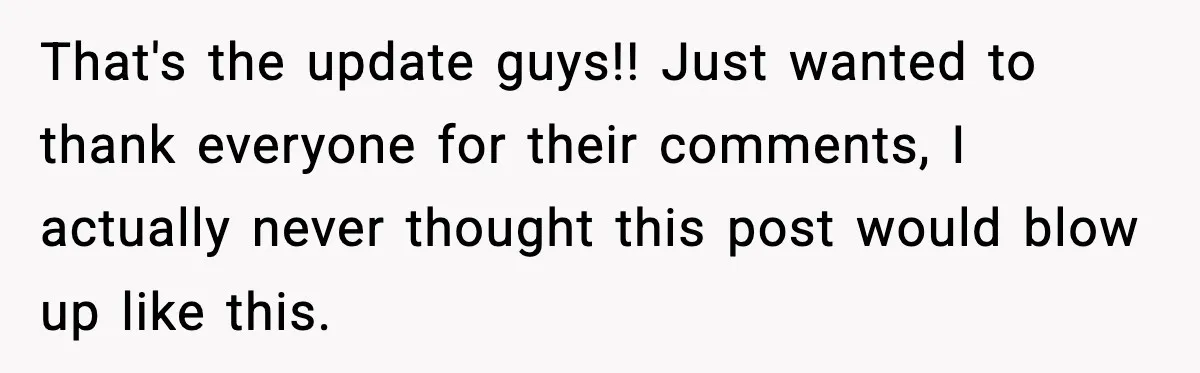 Hungry Wedding Guest Orders Pizza When In Laws Eat All The Food That's the update guys!! Just wanted to thank everyone for their comments, I actually never thought this post would blow up like this.