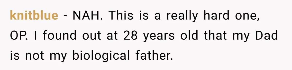 Brother Raises Abandoned Sibling, Now Everyone’s Mad The Kid Calls Him “Dad” knitblue − NAH. This is a really hard one, OP. I found out at 28 years old that my Dad is not my biological father.
