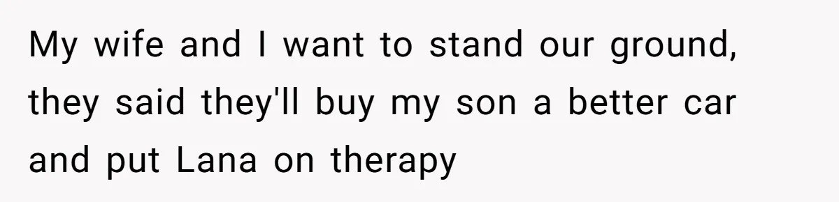 Bryce’s Parents Call Out Ex-Girlfriend After She Smashes His Christmas Car My wife and I want to stand our ground, they said they'll buy my son a better car and put Lana on therapy
