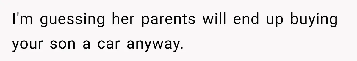 Bryce’s Parents Call Out Ex-Girlfriend After She Smashes His Christmas Car I'm guessing her parents will end up buying your son a car anyway.