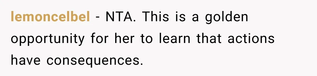 Bryce’s Parents Call Out Ex-Girlfriend After She Smashes His Christmas Car lemoncelbel − NTA. This is a golden opportunity for her to learn that actions have consequences.