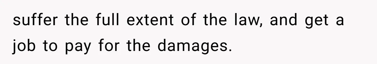 Bryce’s Parents Call Out Ex-Girlfriend After She Smashes His Christmas Car suffer the full extent of the law, and get a job to pay for the damages.