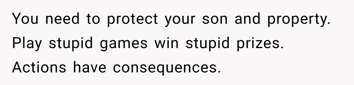 Bryce’s Parents Call Out Ex-Girlfriend After She Smashes His Christmas Car You need to protect your son and property. Play stupid games win stupid prizes. Actions have consequences.