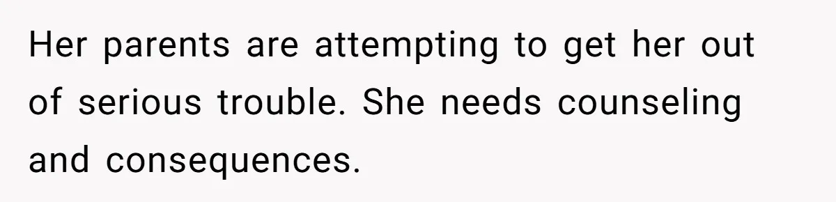 Bryce’s Parents Call Out Ex-Girlfriend After She Smashes His Christmas Car Her parents are attempting to get her out of serious trouble. She needs counseling and consequences.