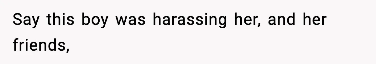 Mom Pushes Back After Teacher Says Her Daughter Must “Include Everyone,” Sparks School Meeting Say this boy was harassing her, and her friends,