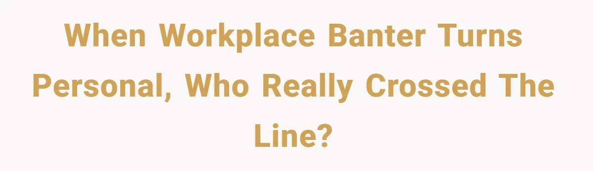 Coworker Calls Her “Slim” For Days, Cries When She Fires Back With One Word When Workplace Banter Turns Personal, Who Really Crossed the Line?
