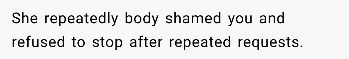 Coworker Calls Her “Slim” For Days, Cries When She Fires Back With One Word She repeatedly body shamed you and refused to stop after repeated requests.