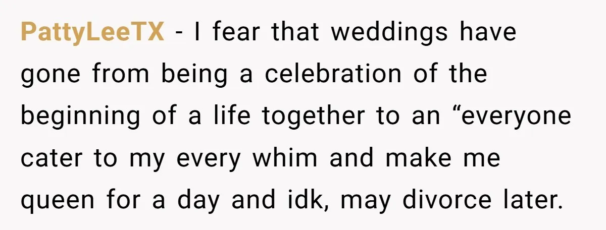Couple Returns Wedding Gifts After Family Tries Turning Their Ceremony Into A Circus PattyLeeTX − I fear that weddings have gone from being a celebration of the beginning of a life together to an “everyone cater to my every whim and make me...