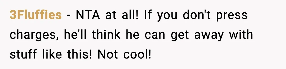 Dad Catches Son Stealing The Family TV On Security Footage, Is He Right To Call Police? 3Fluffies − NTA at all! If you don't press charges, he'll think he can get away with stuff like this! Not cool!