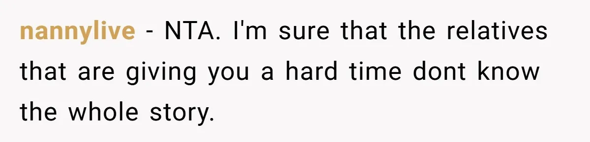 Parents Furious After Woman Replaces Her Son’s Broken Console With Nephew’s Gift nannylive − NTA. I'm sure that the relatives that are giving you a hard time dont know the whole story.