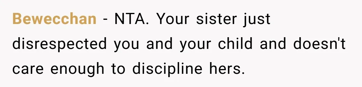 Parents Furious After Woman Replaces Her Son’s Broken Console With Nephew’s Gift Bewecchan − NTA. Your sister just disrespected you and your child and doesn't care enough to discipline hers.