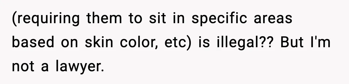 Daycare Refuses Sunscreen For Black Children, Mom’s Review Exposes Shocking Policy (requiring them to sit in specific areas based on skin color, etc) is illegal?? But I'm not a lawyer.