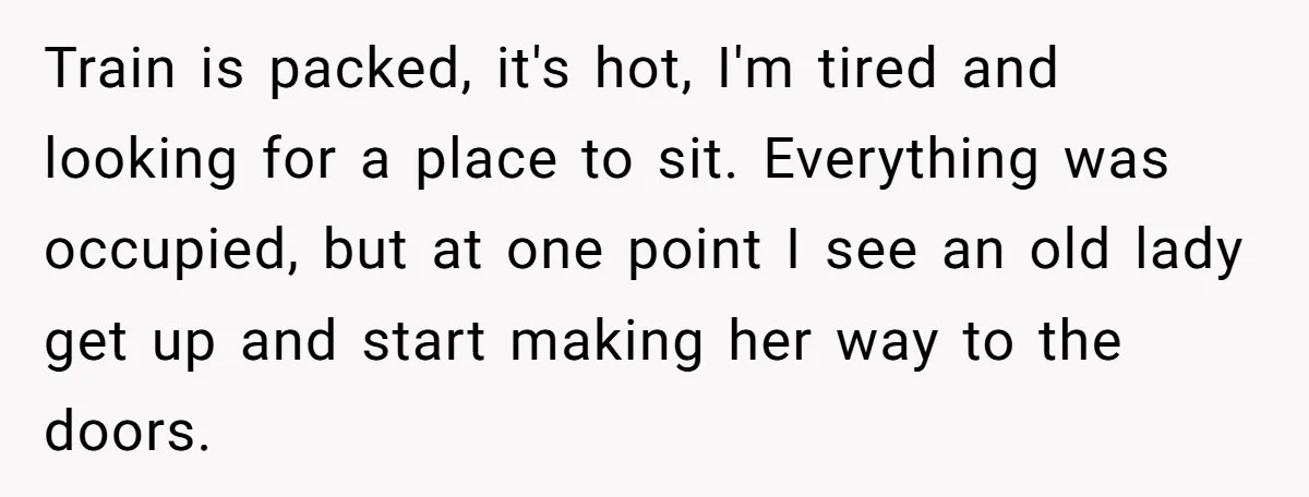Woman Saves a Seat With Her Bag, Melts Down When Someone Tries to Sit - Did OP Go Too Far With the Clapback? Train is packed, it's hot, I'm tired and looking for a place to sit. Everything was occupied, but at one point I see an old lady get up and start...