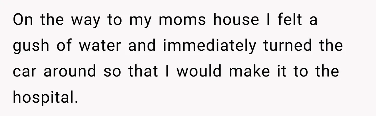 A Woman Went Into Labor After Being Kicked Out for a Lie - Now Her Fiancé Wants a Second Chance. On the way to my moms house I felt a gush of water and immediately turned the car around so that I would make it to the hospital.