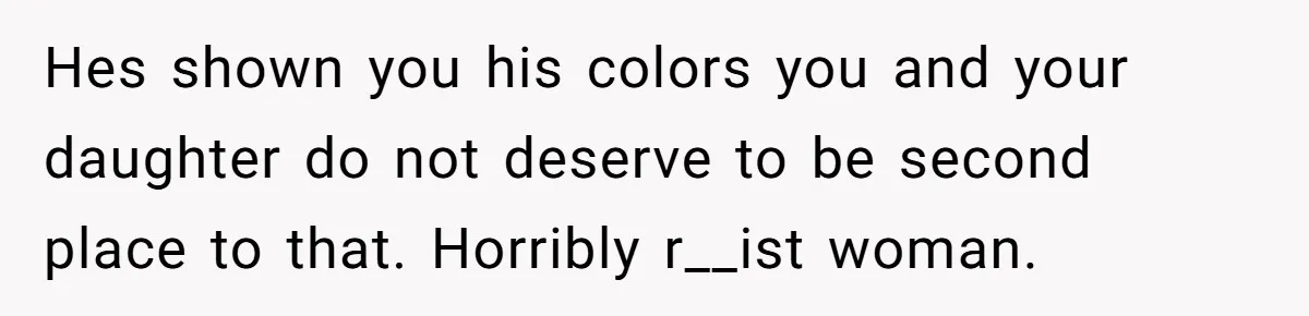 A Woman Went Into Labor After Being Kicked Out for a Lie - Now Her Fiancé Wants a Second Chance. Hes shown you his colors you and your daughter do not deserve to be second place to that. Horribly r__ist woman.