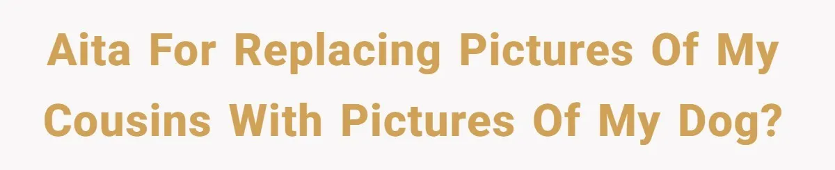 Family Explodes After Woman Swaps Missing Cousins’ Pics With Her Dog In A Sombrero AITA for replacing pictures of my cousins with pictures of my dog?