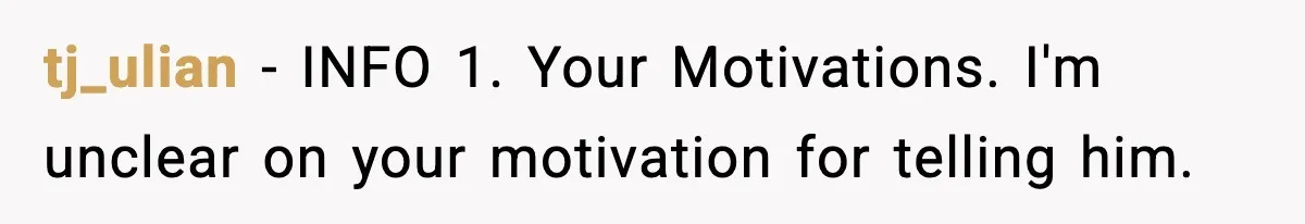 Bride-To-Be Hides Her Diagnosis, Father Threatens To Reveal It Before Wedding tj_ulian − INFO 1. Your Motivations. I'm unclear on your motivation for telling him.