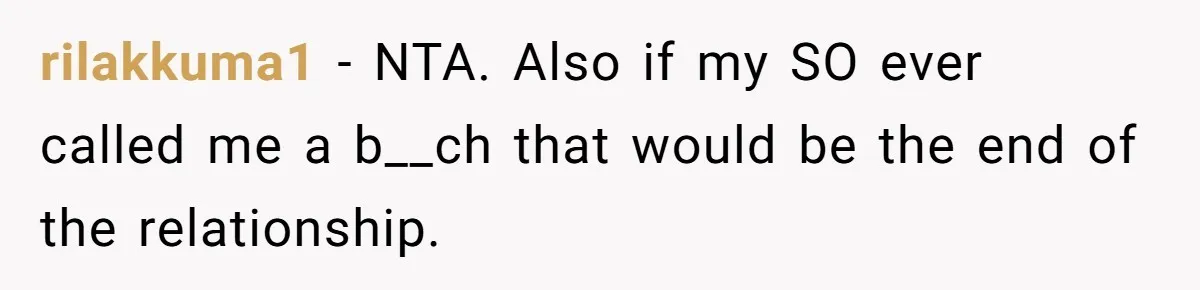 Girlfriend Refuses December Chores, Boyfriend Calls Her “Lazy” While Living In Her House rilakkuma1 − NTA. Also if my SO ever called me a b__ch that would be the end of the relationship.