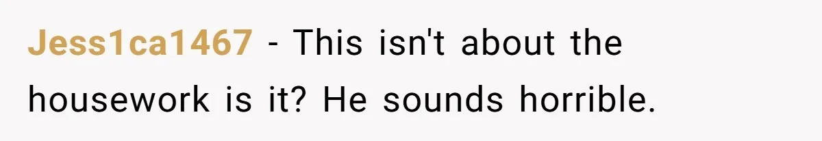 Girlfriend Refuses December Chores, Boyfriend Calls Her “Lazy” While Living In Her House Jess1ca1467 − This isn't about the housework is it? He sounds horrible.