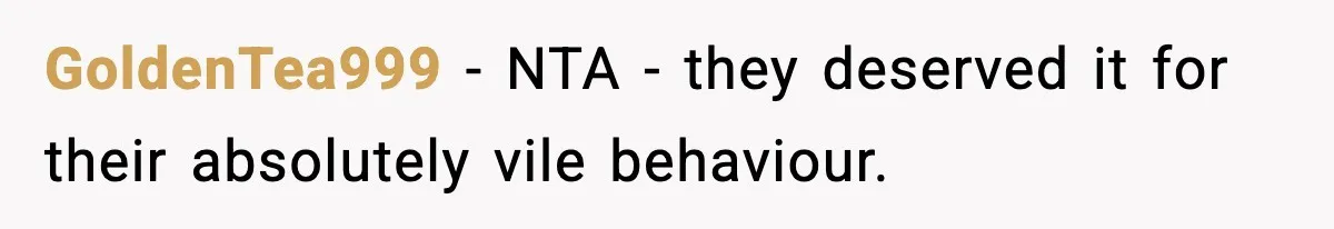 Woman Confronts Family After Discovering Ex And Sister Expecting A Baby GoldenTea999 − NTA - they deserved it for their absolutely vile behaviour.