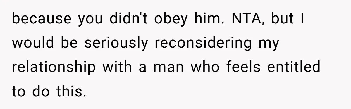 Her Husband Sabotaged Her Future Over a Party - and Thought She Wouldn’t Notice because you didn't obey him. NTA, but I would be seriously reconsidering my relationship with a man who feels entitled to do this.