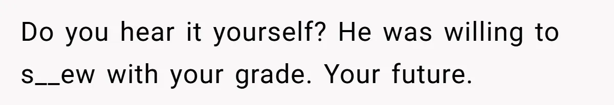 Her Husband Sabotaged Her Future Over a Party - and Thought She Wouldn’t Notice Do you hear it yourself? He was willing to s__ew with your grade. Your future.