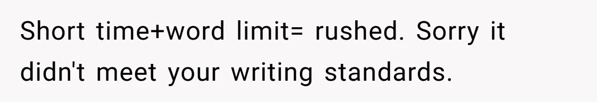 She Brought Peanut Noodles to Work… and Her Coworker Ended Up in the Hospital. The Truth? Wild! Short time+word limit= rushed. Sorry it didn't meet your writing standards.