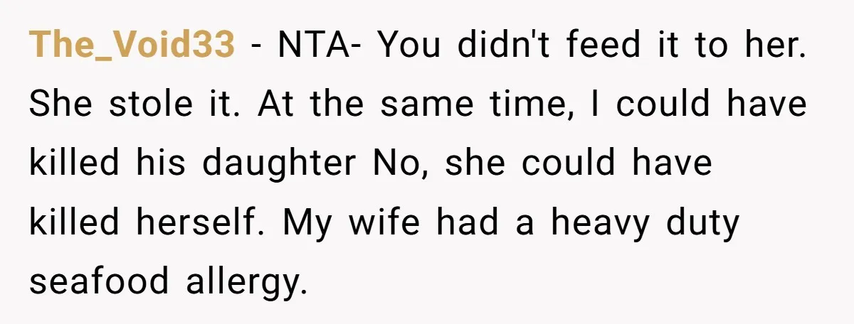 She Brought Peanut Noodles to Work… and Her Coworker Ended Up in the Hospital. The Truth? Wild! The_Void33 − NTA- You didn't feed it to her. She stole it. At the same time, I could have killed his daughter No, she could have killed herself. My wife...