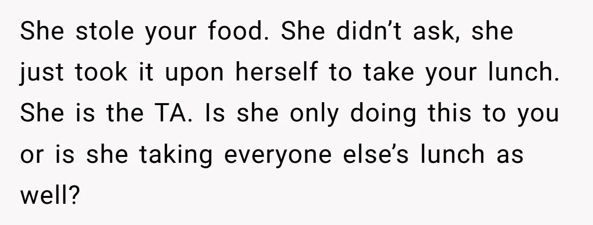 She Brought Peanut Noodles to Work… and Her Coworker Ended Up in the Hospital. The Truth? Wild! She stole your food. She didn’t ask, she just took it upon herself to take your lunch. She is the TA. Is she only doing this to you or is...