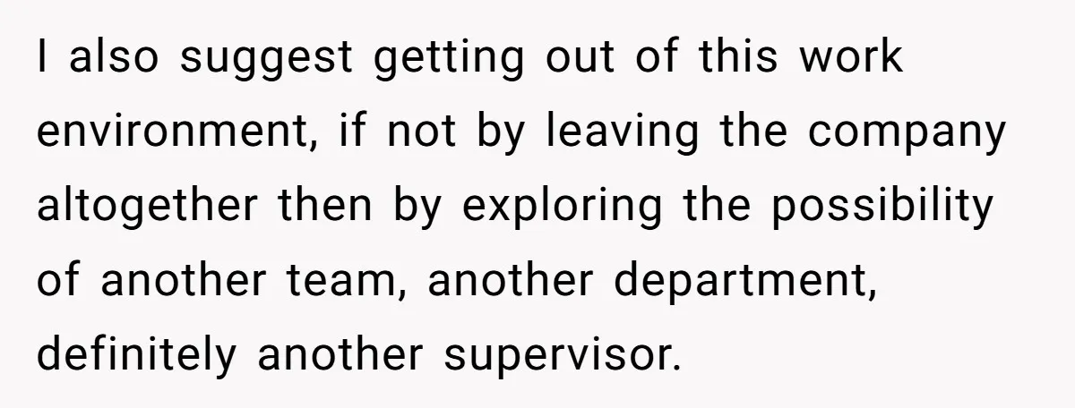 She Brought Peanut Noodles to Work… and Her Coworker Ended Up in the Hospital. The Truth? Wild! I also suggest getting out of this work environment, if not by leaving the company altogether then by exploring the possibility of another team, another department, definitely another supervisor.