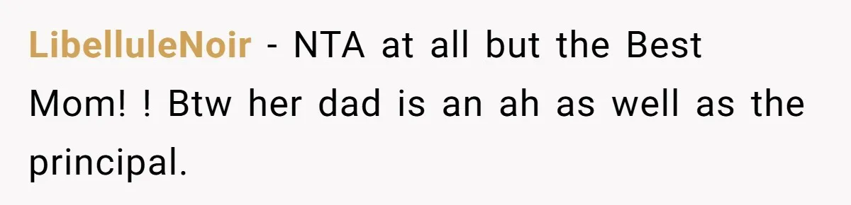Principal Punishes A Vomiting Seven-Year-Old, Mom Responds By Giving Her The Best Week Ever LibelluleNoir − NTA at all but the Best Mom! ! Btw her dad is an ah as well as the principal.