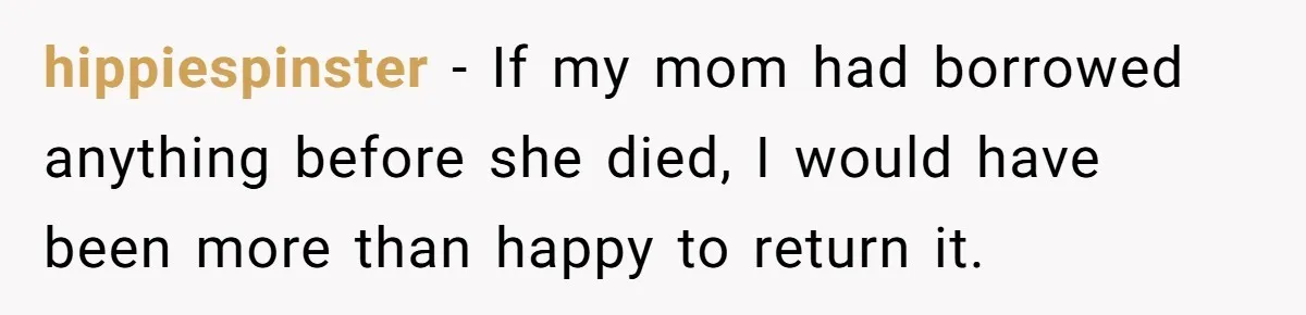 A 14-Year-Old Battles Himself Over Reclaiming His Sentimental Sweater From A Late Classmate's Family hippiespinster − If my mom had borrowed anything before she died, I would have been more than happy to return it.