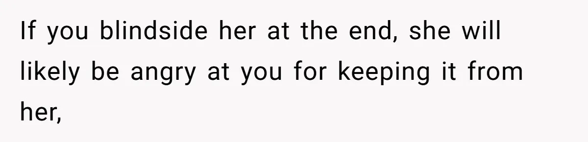 Husband Learns He Has One Year Left But Refuses To Tell His Wife, Internet Explodes If you blindside her at the end, she will likely be angry at you for keeping it from her,
