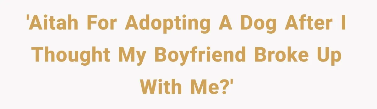 Woman Adopts Allergic Boyfriend's Worst Nightmare After He Vanishes For Six Weeks On 'Pause' 'AITAH for adopting a dog after I thought my boyfriend broke up with me?'