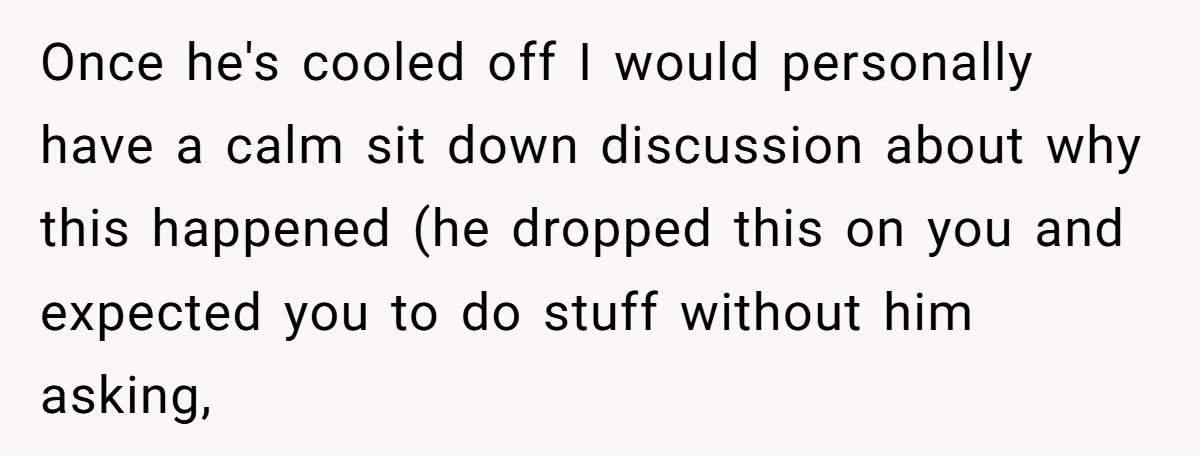 Husband Threw a BBQ for His Friends. Wife Didn’t Help… and the Whole Party Fell Apart Once he's cooled off I would personally have a calm sit down discussion about why this happened (he dropped this on you and expected you to do stuff without him...