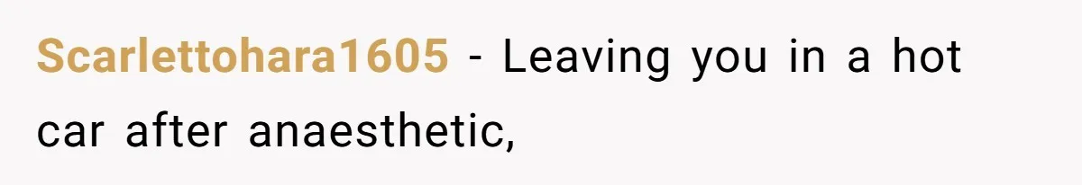 Teen Calls Brother After Sister-In-Law Dumps Her At A Pool And Accidentally Blows Up Their Marriage Scarlettohara1605 − Leaving you in a hot car after anaesthetic,