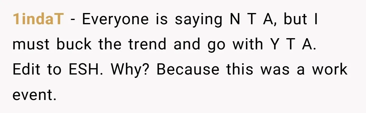 Coworker Demands To Know Her Husband’s Salary, She Drops One Savage Line And Walks Away 1indaT − Everyone is saying N T A, but I must buck the trend and go with Y T A. Edit to ESH. Why? Because this was a work event.