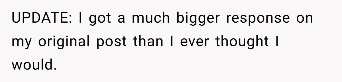 Mom Insists On Sharing The Kitchen Every Morning, Daughter Finally Loses Patience UPDATE: I got a much bigger response on my original post than I ever thought I would.