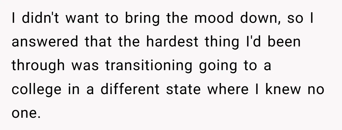 Host Shocks Game Night After Stranger Calls Her “Privileged” For Hiding Her Trauma I didn't want to bring the mood down, so I answered that the hardest thing I'd been through was transitioning going to a college in a different state where I...