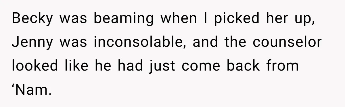 Bullies Mock Daughter’s Hair Loss, But Mom Fires Back With A Nuclear-Grade Comeback Becky was beaming when I picked her up, Jenny was inconsolable, and the counselor looked like he had just come back from ‘Nam.