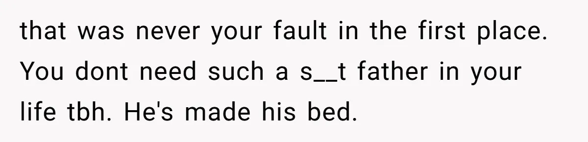Son Publicly Cuts Off His Father At Graduation After Years Of Favouritism Blow Up In One Final Betrayal that was never your fault in the first place. You dont need such a s__t father in your life tbh. He's made his bed.