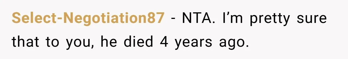 Man Refuses Final Meeting With Ex-Friend Who Plotted To Ruin His Marriage And Finances Select-Negotiation87 − NTA. I’m pretty sure that to you, he died 4 years ago.