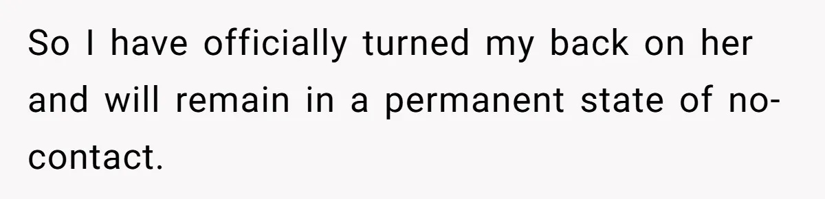 Man Hires Mom To Housesit, Returns To A Disaster Zone And Gets Called Ungrateful So I have officially turned my back on her and will remain in a permanent state of no-contact.